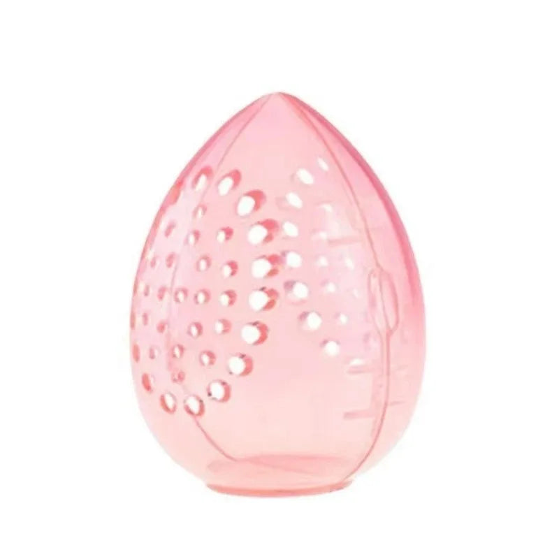 Makeup Sponge Storage Box Plastic Egg Shaped Cosmetic Puff Organizer Rack Portable Makeup Blender Holder Stand Drying Box