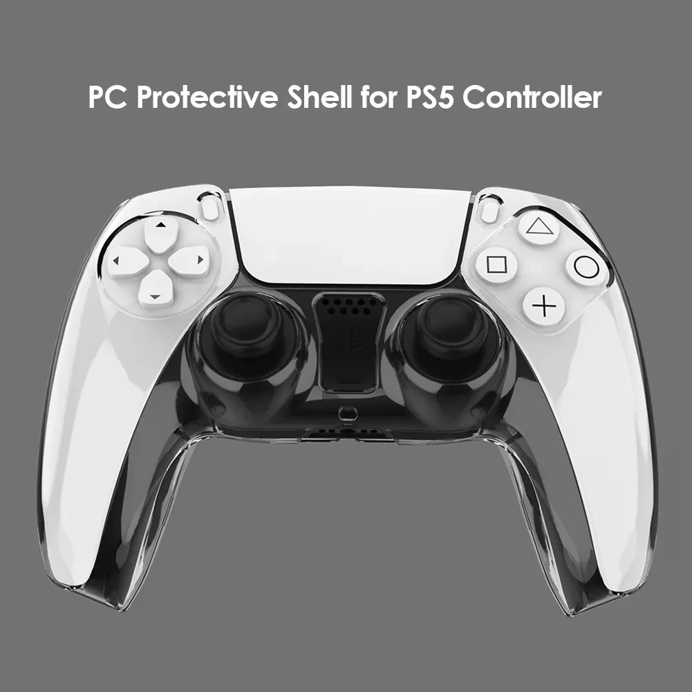 Ultra Slim Transparent Plastic Protector Case Cover Compatible with Sony Playstation 5 PS5 DualSense Controller Gamepad Clear Game Accessories