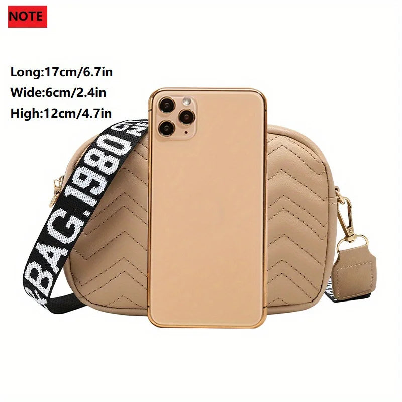 Stylish Embossed Geometric Crossbody Handbag Purse for Women Casual Shoulder Zipper Bag