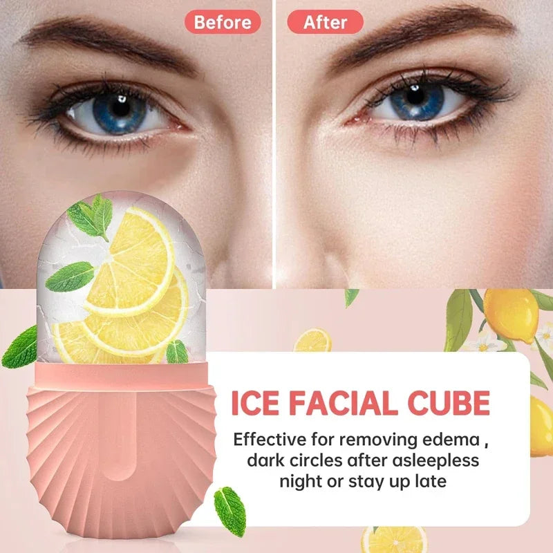 Silicone Ice Facial Roller Beauty Massage Ice Mold For Eye Puffiness Inflamation Shrink Pores