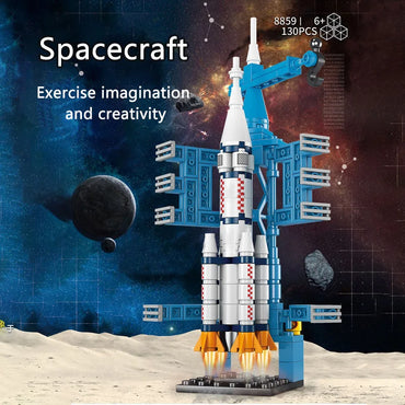 Spacecraft Ship Shuttle Rocket Building Blocks Model Toys Children's Puzzle Assembly Small Particle Bricks