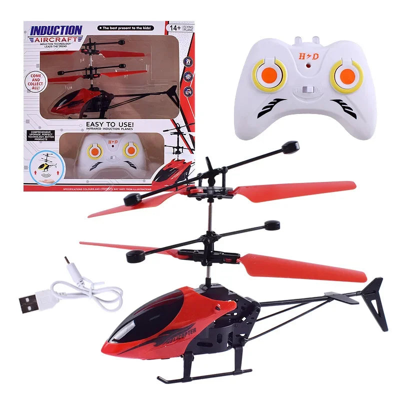 Mini RC Remote Control Helicopter Drone Safe Fall-Resistant RC Rechargeable Drone Children Adults Toys