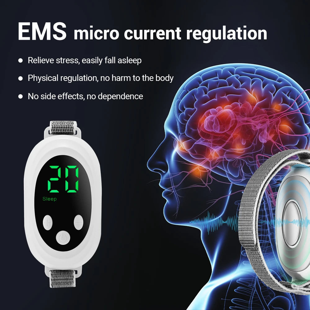 Smart Micro-Current Handheld Sleep Aid Instrument Relieves Stress Anxiety Insomnia Improves Sleep Palm Pulse Sleep Helper