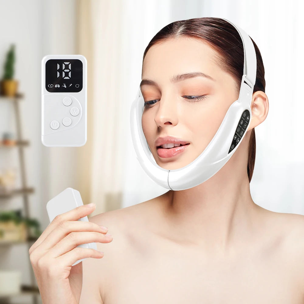 Electronic V-Line LED Face Slimming Lifting Massager Device Skin Rejuvenation Shaping Beauty Instrument Reduce Double Chin
