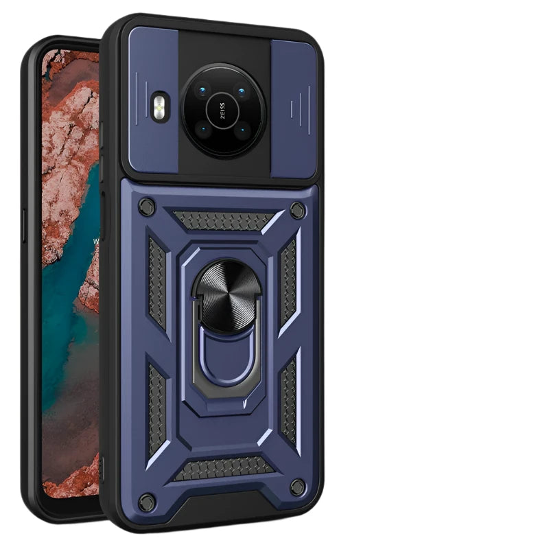 Shockproof Phone Case for Nokia X100 G20 G10 C30 C20 C10 C1 Camera Protection Ring Stand Magnetic Back Cover
