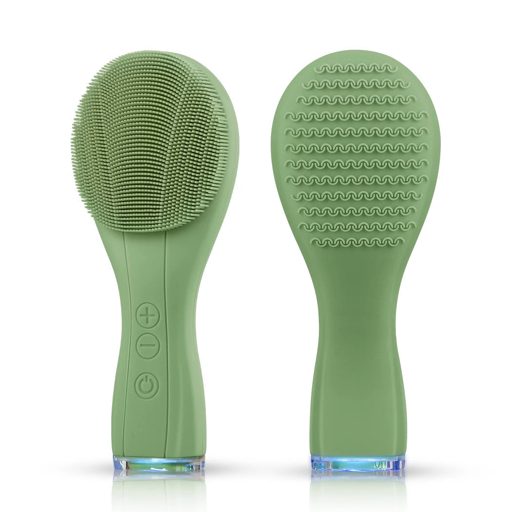 Electric Silicone Sonic Vibration Waterproof Facial Cleansing Brush Acne Blackhead Remover Pore Cleaner Skin Care Tool
