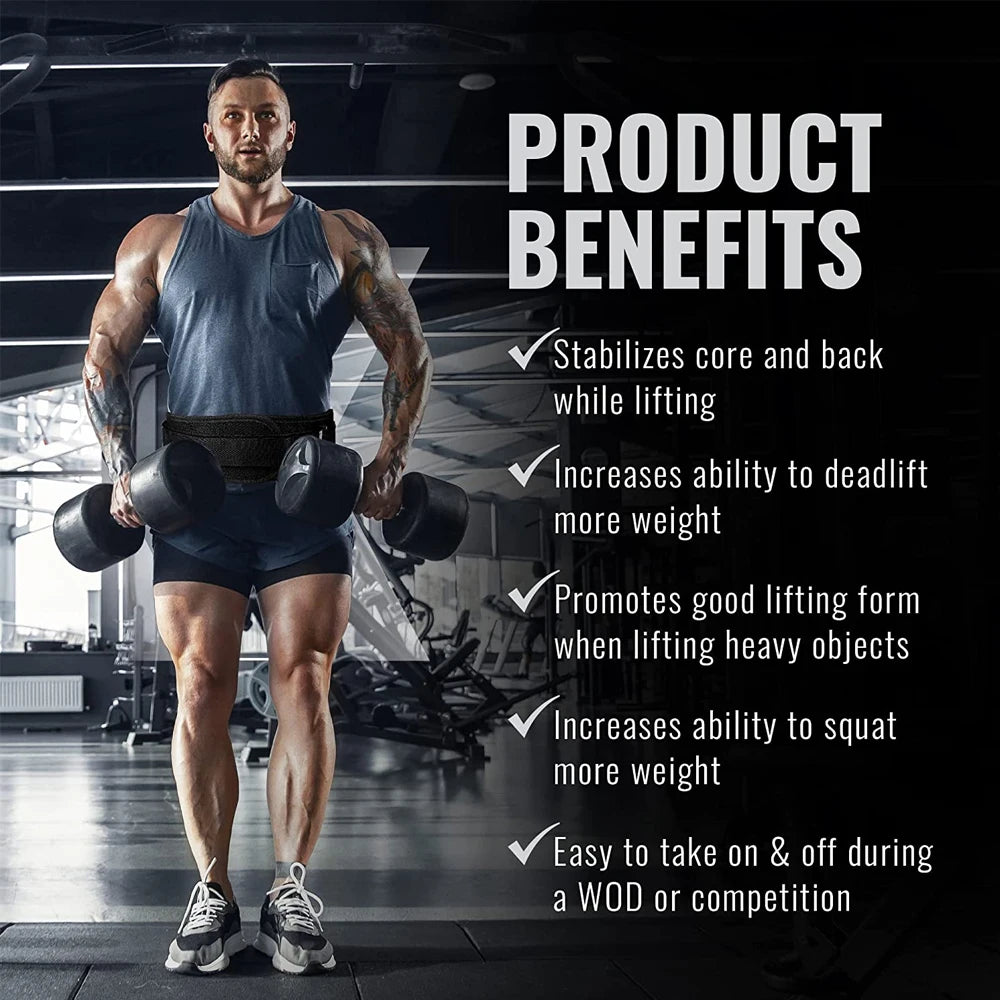 Weight Lifting Waist Back Belts for Sports Fitness Gym Workout Lumbar Back Support, Powerlifting, Strength Training, Squat, Weightlifting