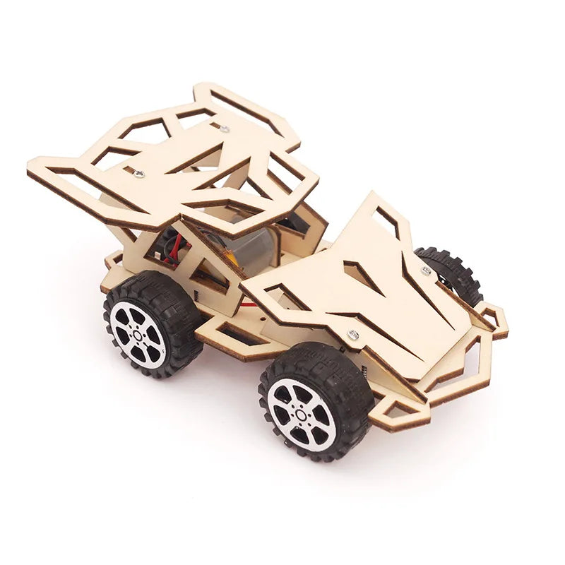 Science Technology DIY Wood Puzzle Toy Kits Children Educational STEM Car Dinosaur Model Experimental Tool Puzzle Games School