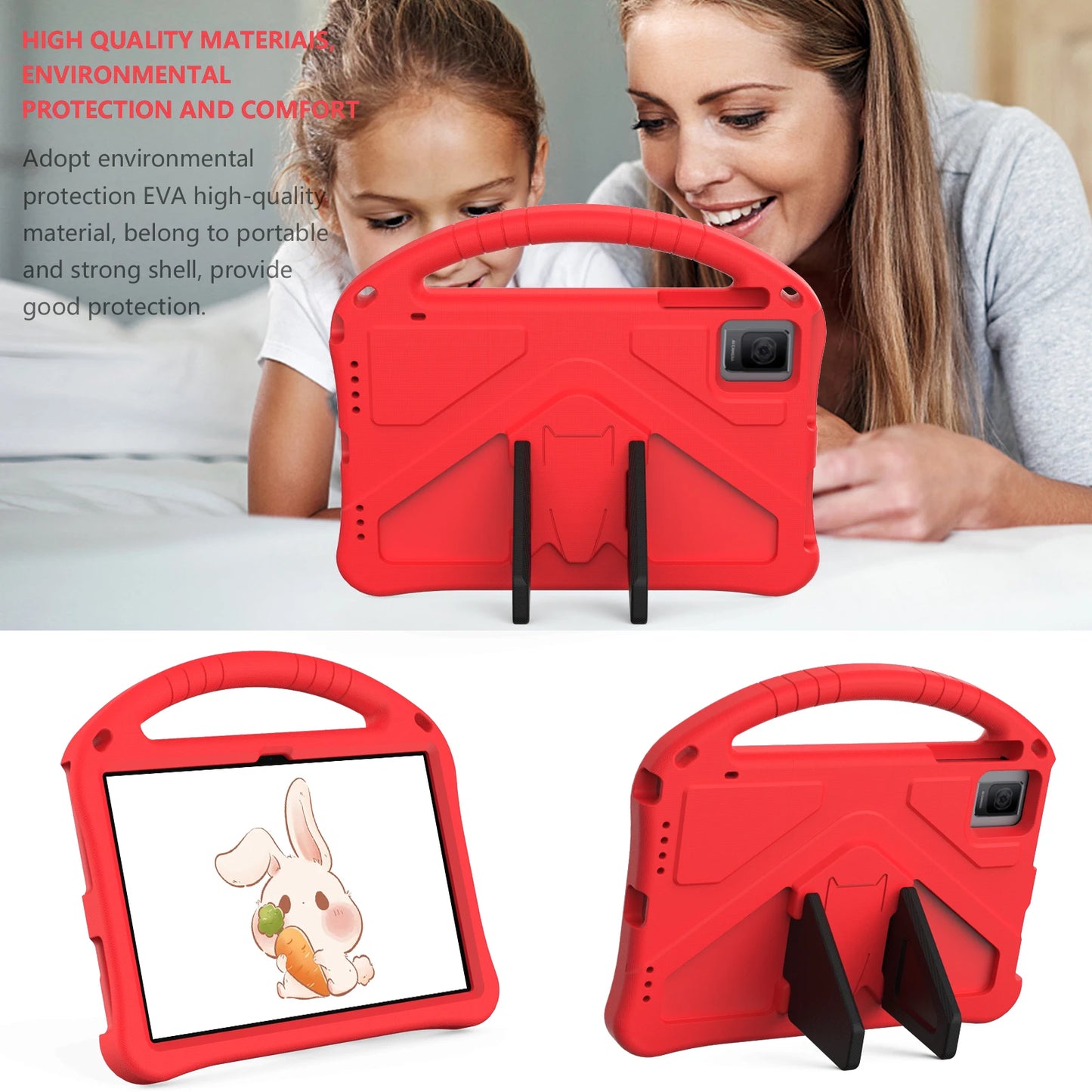 Durable EVA Handle Case for Acer Iconia Tab P10 10.4" Inch Tablet PC Kids Safety Shockproof Cover with Rear Kickstand