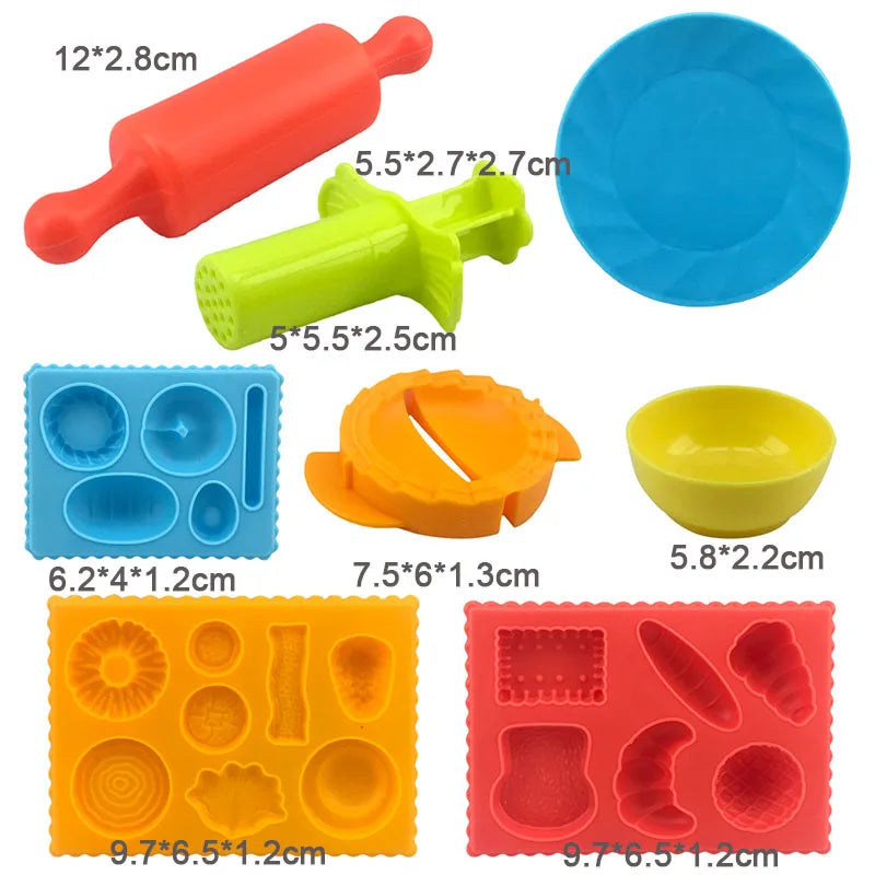 Children DIY Play Dough Plasticine Mold Modeling Clay Accessories Tool Kit Plastic Set Knife Molds Kids Educational Toys