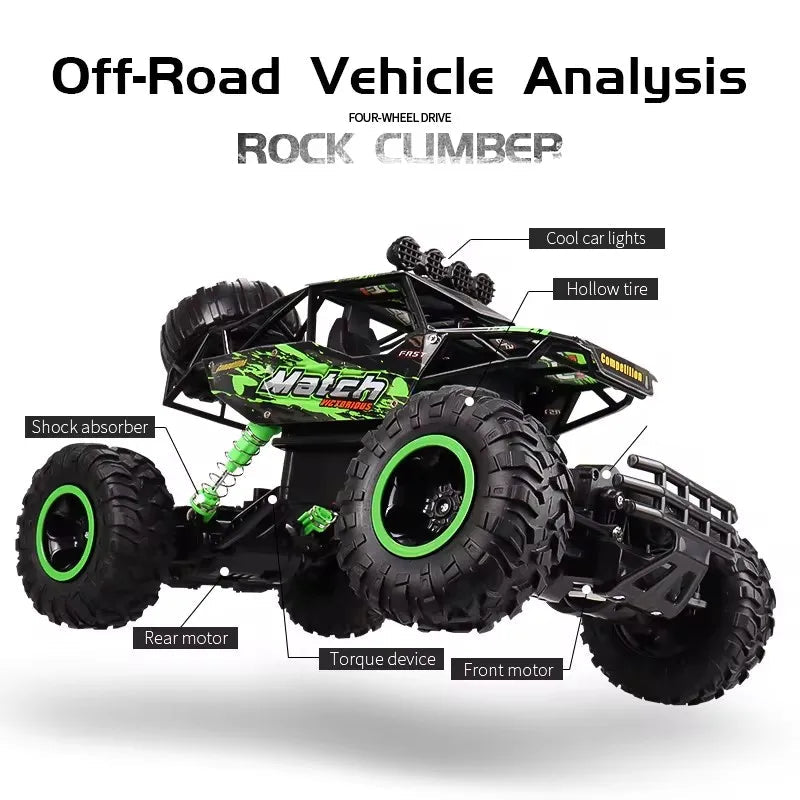 Off Road 4x4 Remote Control RC Cars 4WD 2WD Car Radio Buggy Truck Racing Drift with Led Lights Toys Gift for Boys Girls Children Kids