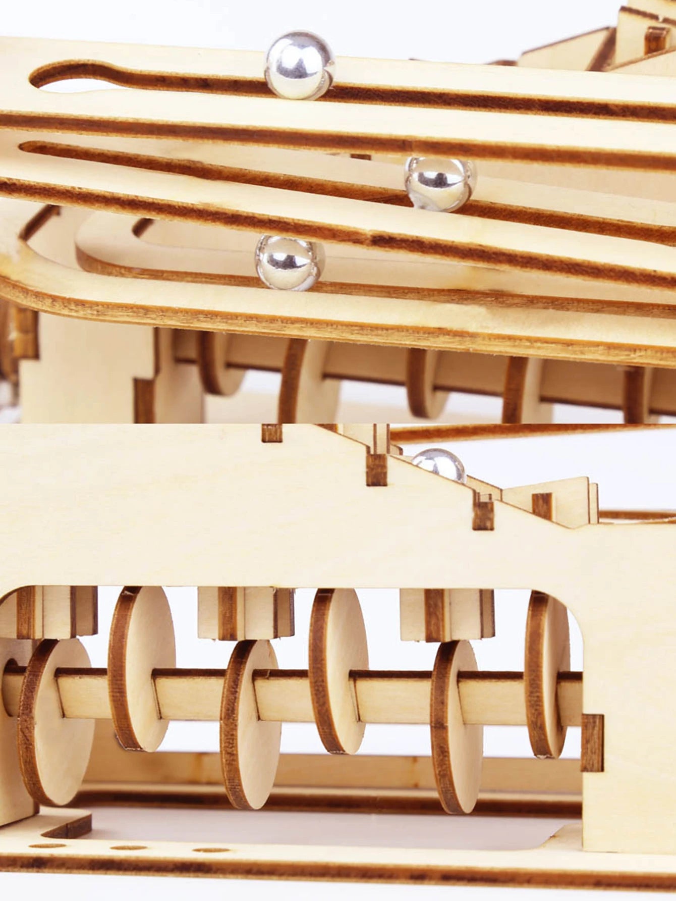 Adventure Spiral Marble Run 3D Wooden Puzzles for Adults and Teens DIY Model Building Kits with Mechanical Puzzles