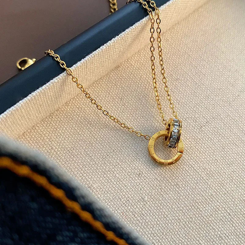 Dazzling Luxury Roman Numbers Stainless Steel Crystal Charm Bracelets for Women Girls Fashion Jewelry Accessories