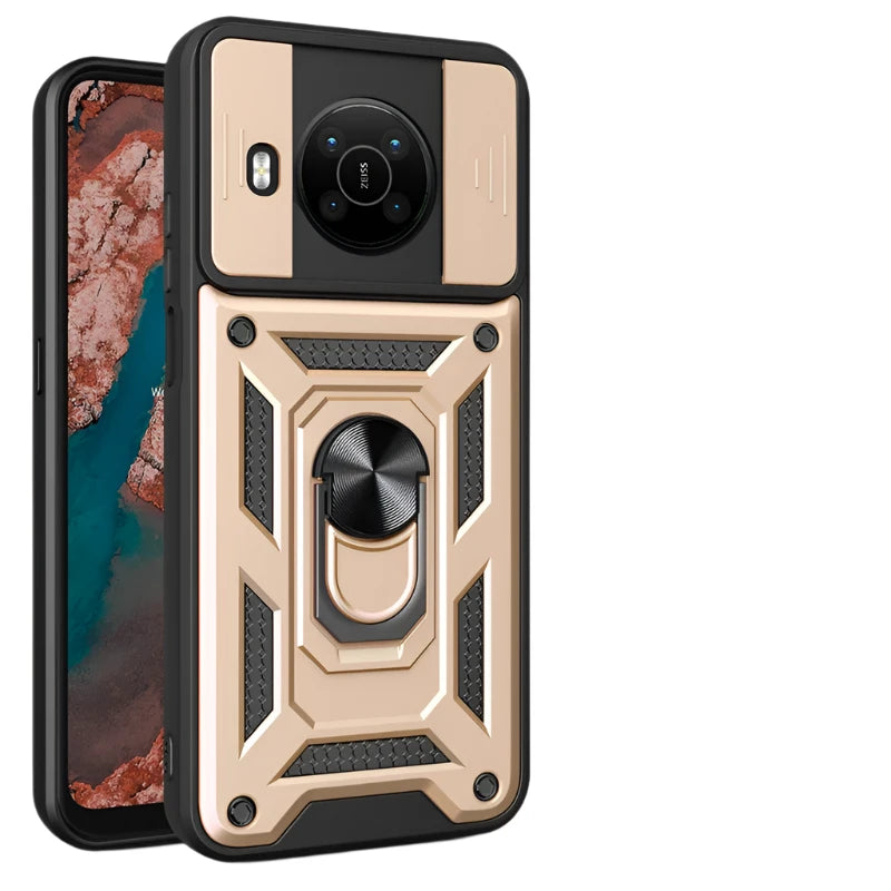 Shockproof Phone Case for Nokia X100 G20 G10 C30 C20 C10 C1 Camera Protection Ring Stand Magnetic Back Cover