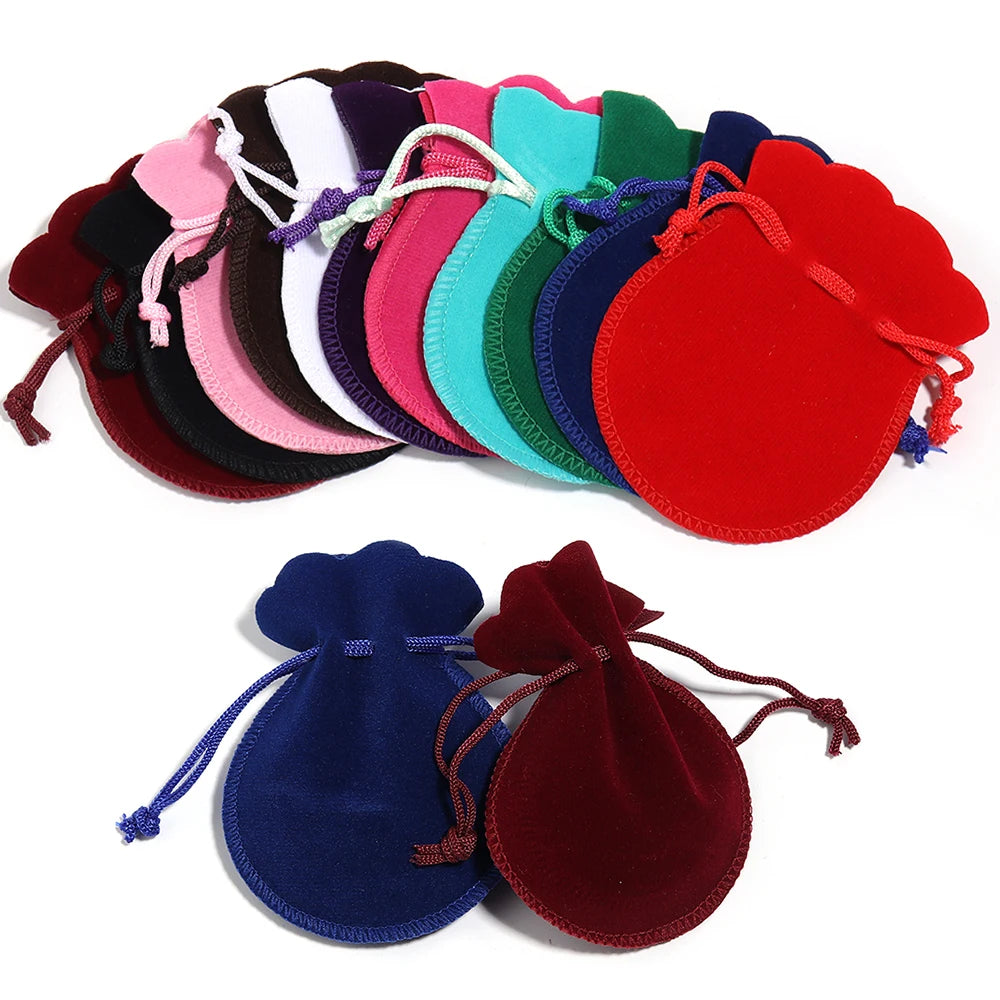 10pcs Velvet Drawstring Bags for Gifts Jewelry Storage, Protecting and Packaging Gourd-Shaped Baggies
