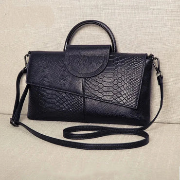 Stylish High Quality Leather Shoulder Crossbody Purse Handbag for Women Luxury Crocodile Pattern Purses Bags Great Gift