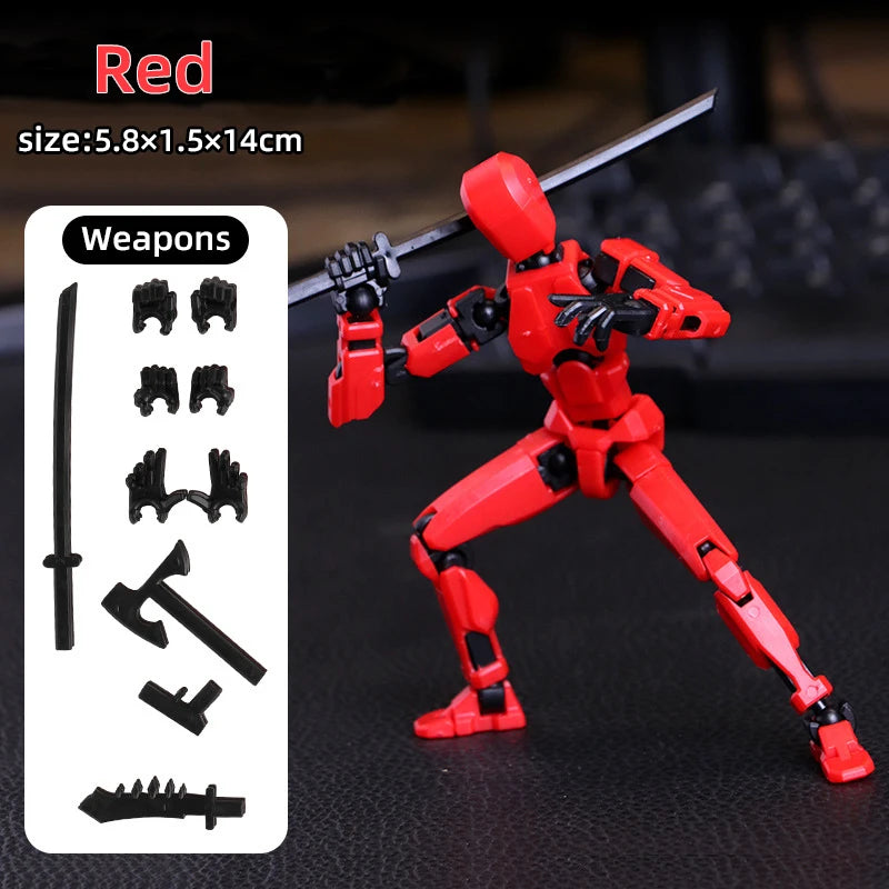Multi-Joint Movable Action Figures Shapeshift Robot 3D Printed DIY Assemble Mannequin Dummy 13 Toys for Kids Adults Parent-children Games Gifts