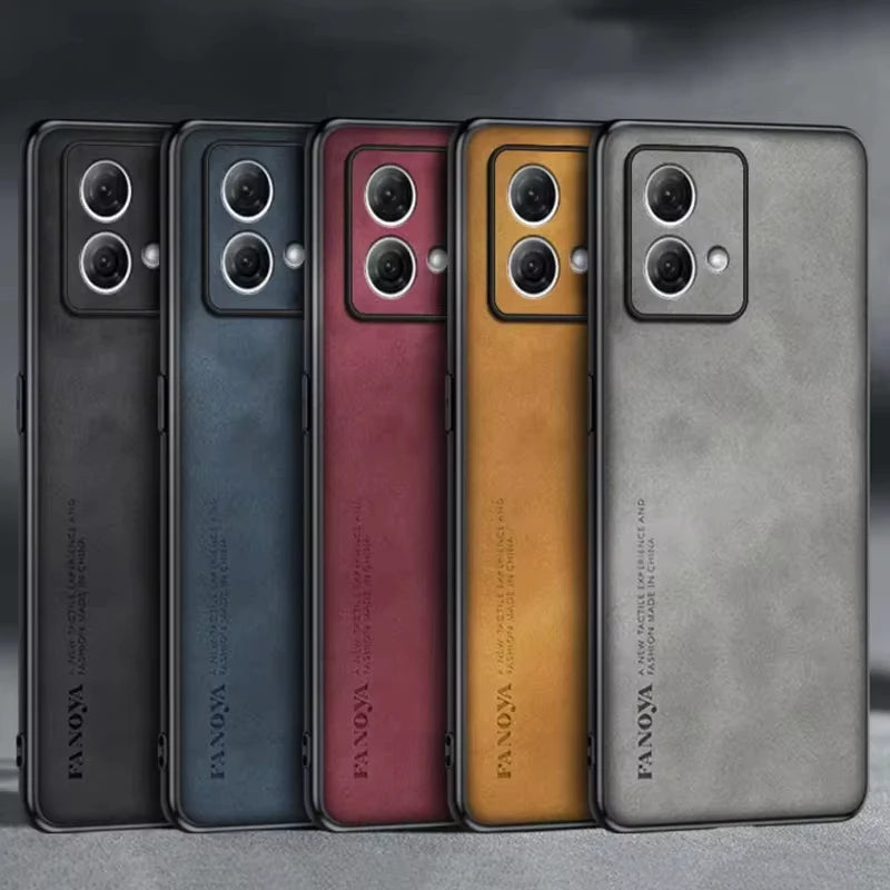 Luxury Sheepskin Leather Case for Motorola Moto G84 G54 G34 G24 G14 G22 5g Protective Back Cover