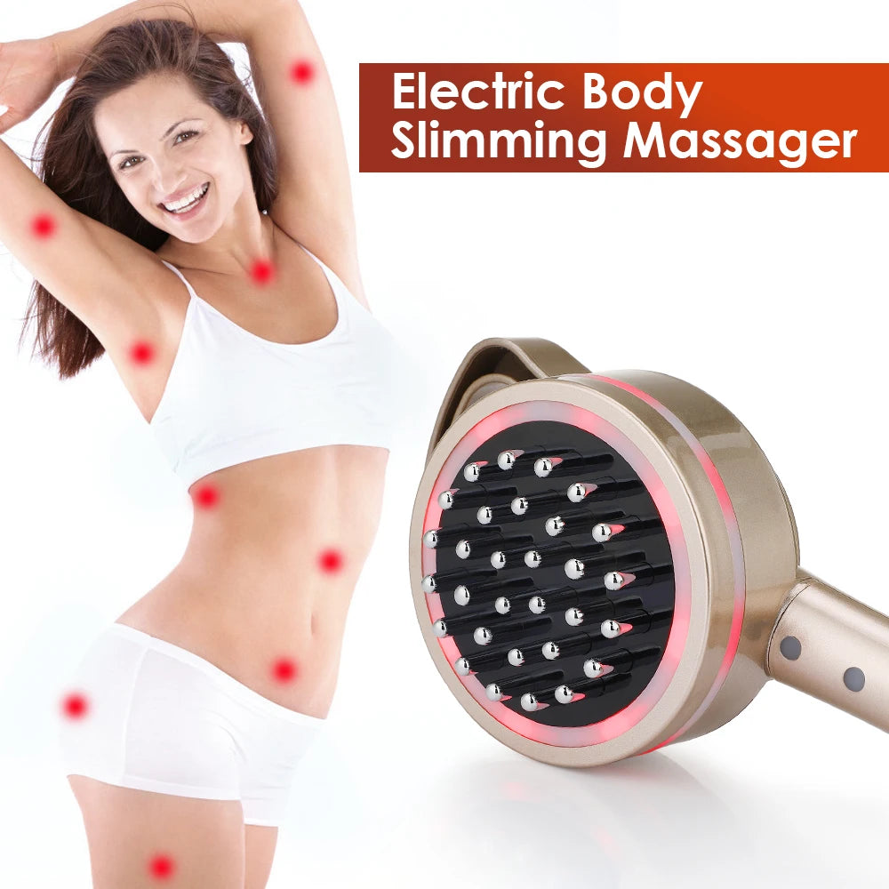 Anti Cellulite Electric LED Fat Burner Heating and Slimming Massager Body Shaping Health Care Meridian Brush