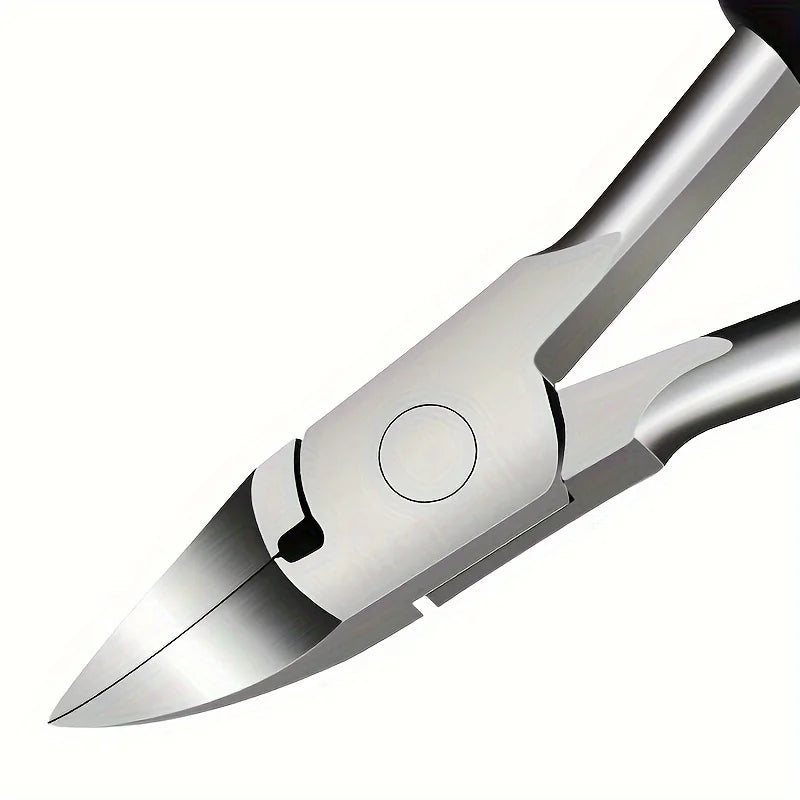 Stainless Steel Professional Grade Concave Nail Clippers for Thick Nails and Ingrown Toenails Sharp Curved Blade for Easy Trimming File Tool
