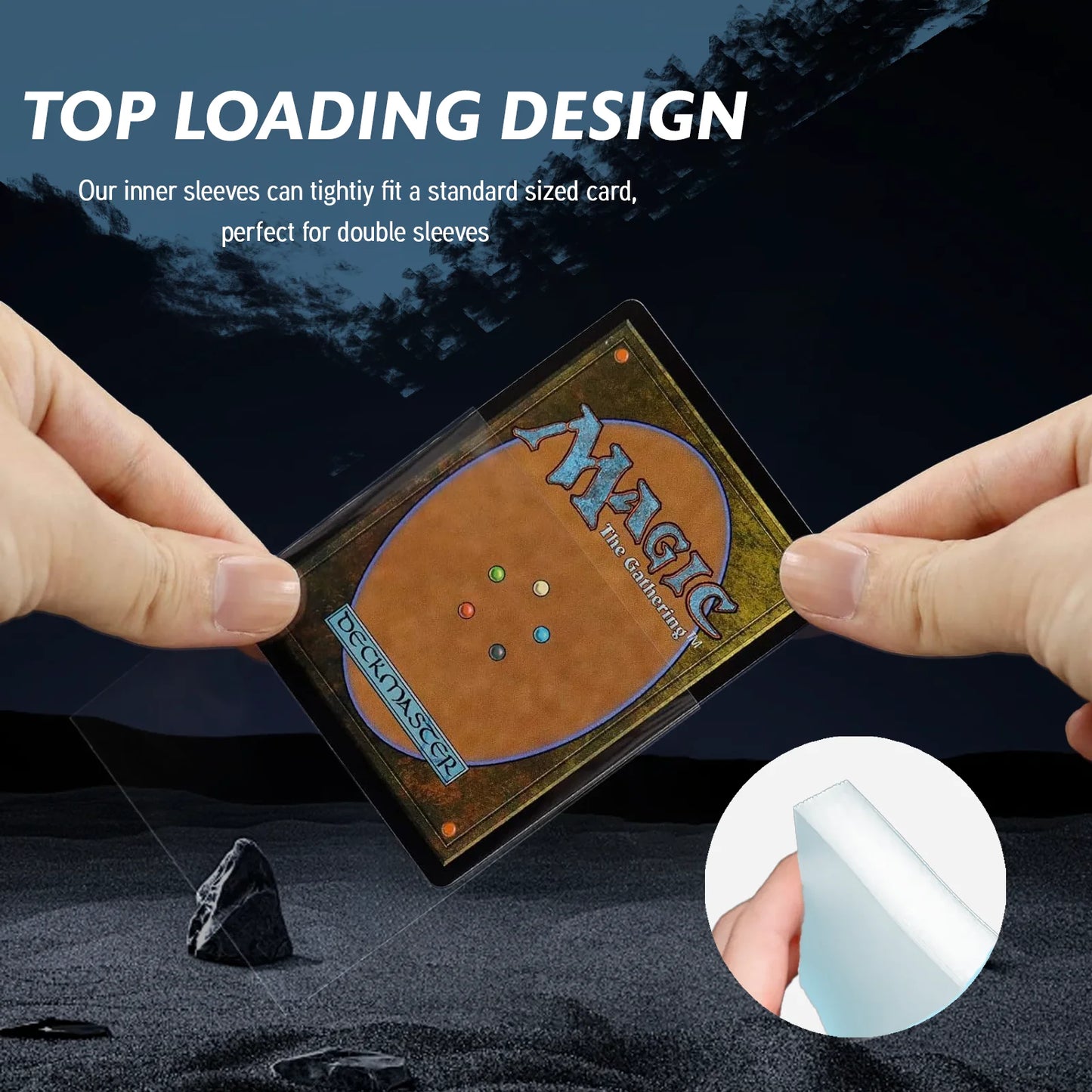 Card Inner Sleeves Protectors 200 Pcs Set for Sports, Football, Basketball Cards, MTG/YGO Game Cards Inner, Card Sleeves are Smooth And Tough Perfect Fit
