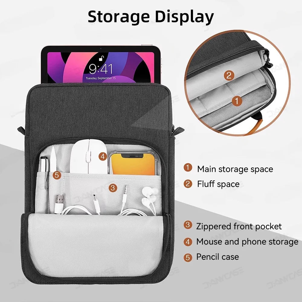 Fashion Handbag Sleeve Bag Case for Motorola Moto Tab G70 G62 Shockproof Protective Pouch Multi Cover