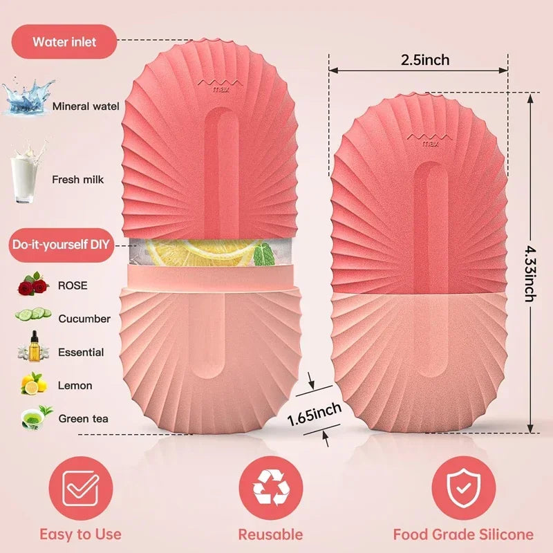 Silicone Ice Facial Roller Beauty Massage Ice Mold For Eye Puffiness Inflamation Shrink Pores