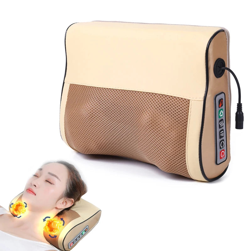 Infrared Heating Electric Back Neck Shoulder Massager Pillow Deep Tissue Kneading For Waist Legs Shoulders and Neck