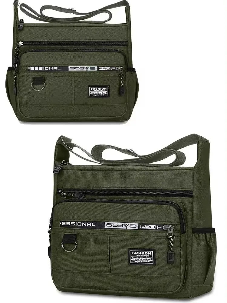 High Quality Men's Single Shoulder Fashion Satchel Bag Business Leisure Storage Crossbody Handbag