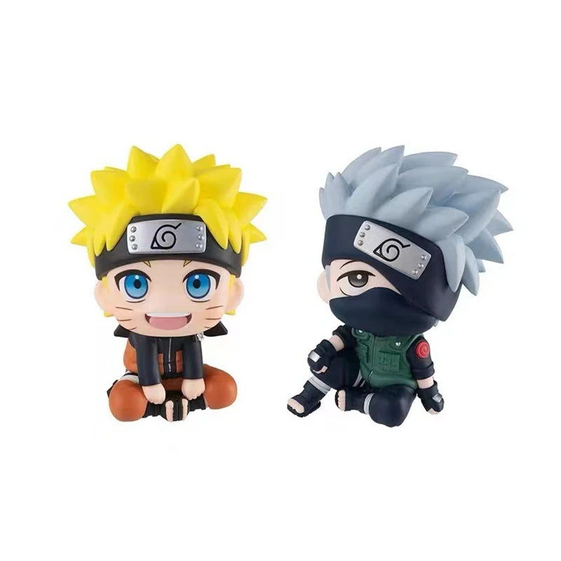 Anime Action Figure Naruto Kakashi Q Version Kawaii Sasuke Itachi Figurine Car Decoration Collection Model Toy 9cm