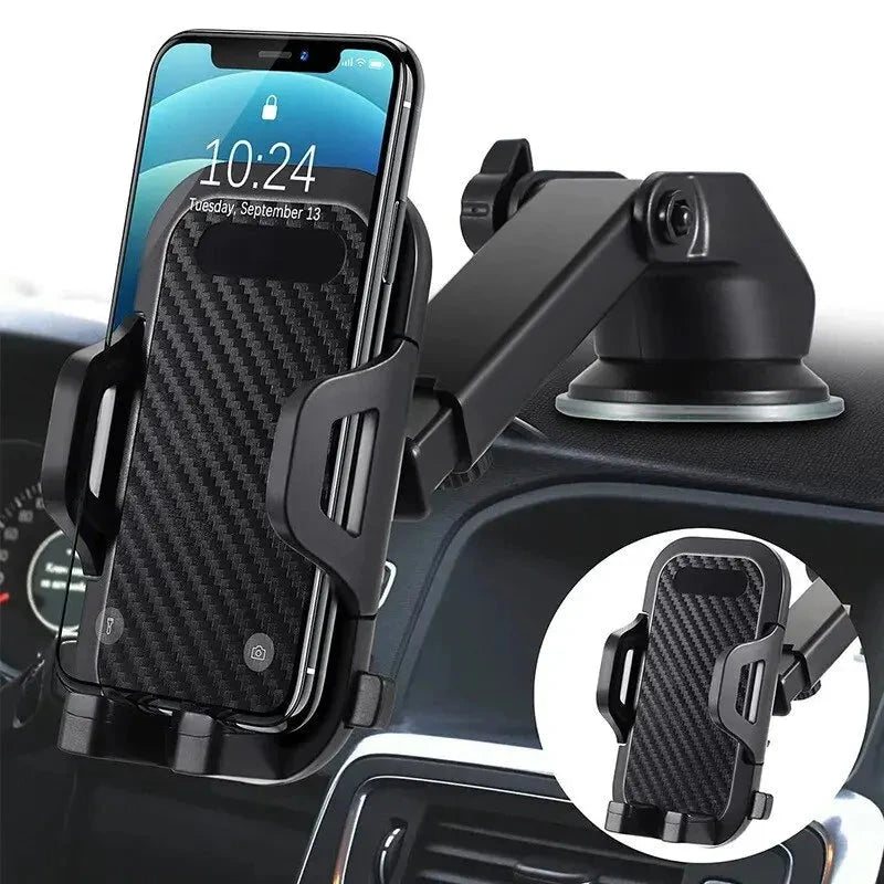 Car Phone Holder Mount Stand for Apple iPhone Samsung and other Universal Brands Suction Cup Vent Smartphone Mobile Support Car Bracket