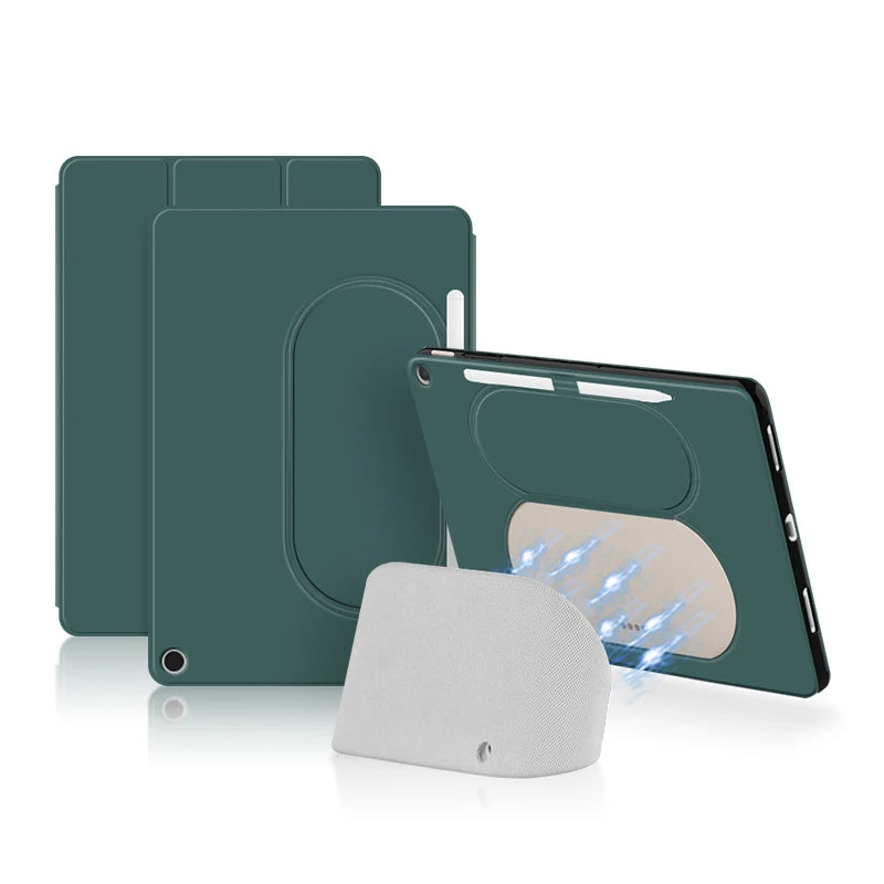 Protective TPU Leather Shell Case for Google Pixel Tablet 11 inch Shockproof Smart Cover Compatible with Charging Speaker Base