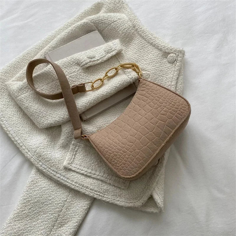 Fashion Style Wool Fiber Small Square Bag Purse Stone Pattern Shoulder Creative Bags for Women