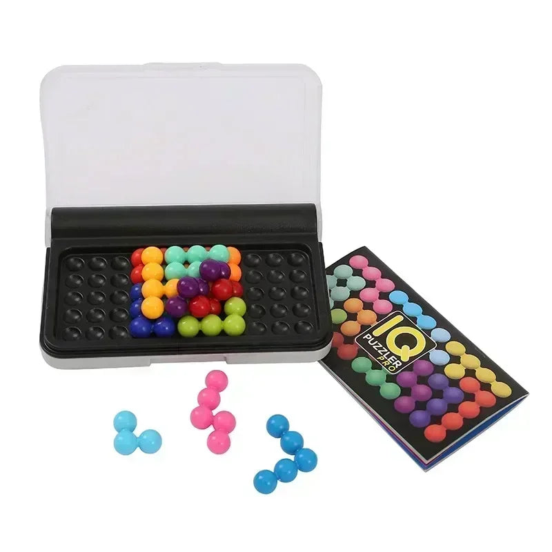 3D IQ Puzzles Brain Teaser 120 Challenges Board Game Classic Pyramid Plate Pearl Logical Mind for Kids Children Teens Adults Montessori Beads Toys Gifts