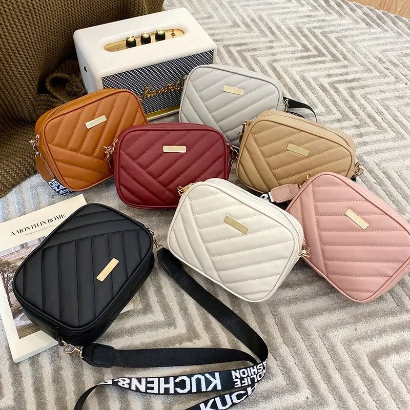 Luxury Fashion Women's Small Crossbody Leather Purse Bag Messenger Bags Zipper Handbags Travel