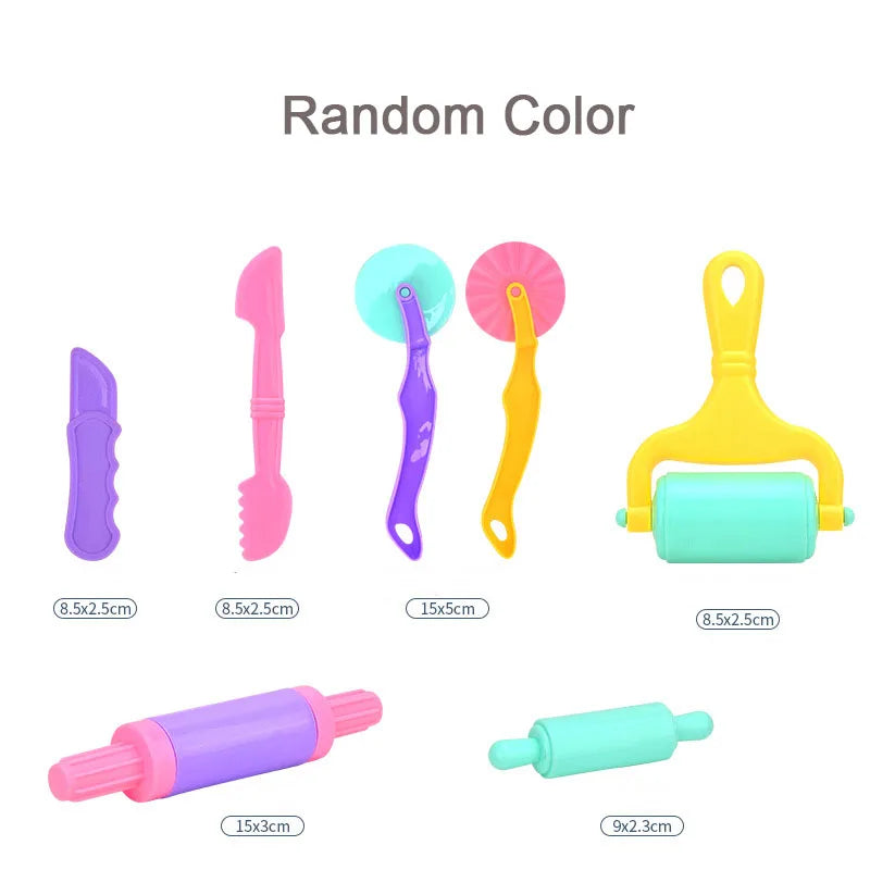 Children DIY Play Dough Plasticine Mold Modeling Clay Accessories Tool Kit Plastic Set Knife Molds Kids Educational Toys