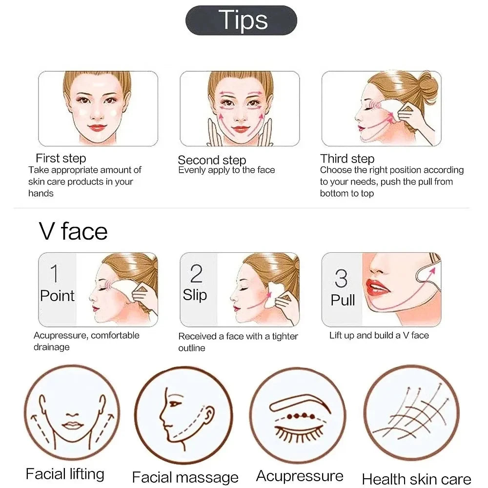 Heart Shape Resin Gua sha Massage Scraper For Eyes Face Massager Acupoint Face Eye Care SPA Massage Tool