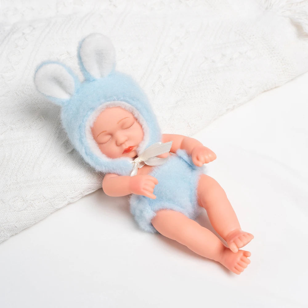 Cute Dress Up Silicone Baby Doll Toys Waterproof Vinyl Bebe Cute Mini Reborn Doll For Girls Birthday Great Gift 20cm