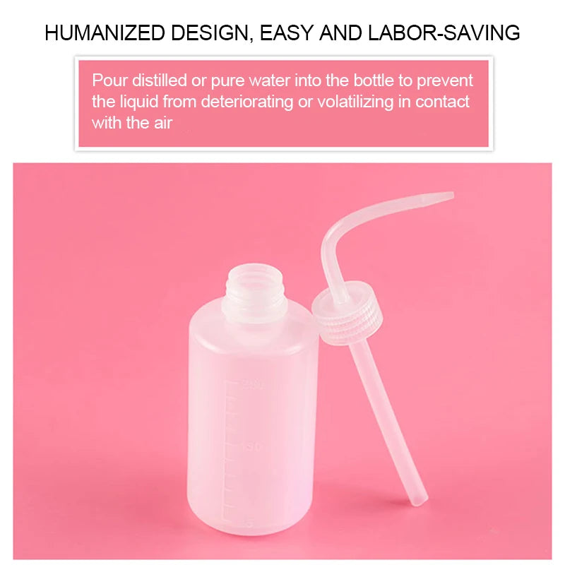 Curved Spout Eyelash Cleaning Washing Bottle Cleaner Waterproof Eyebrow Bottle Eyelash Extension Makeup Tool 250/500ml