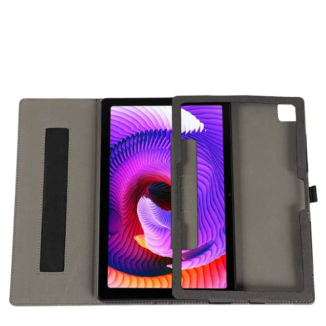 Luxury Leather Folio Stand Case for Motorola Moto Tab G62 10.6" Tablet PC Magnetic Cover with Hand Strap