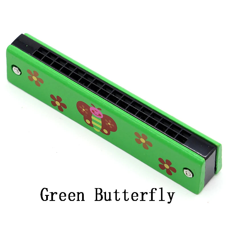 Colorful Wooden Harmonica Music Teaching Aids for Children Musical Instrument Toys Music Teaching Aids Puzzle Early Education Kindergarten Beginners