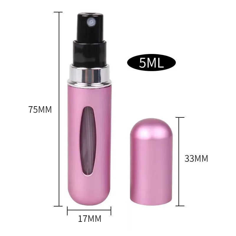 Portable Mini Refillable 5ml Perfume Bottle Spray Scent Pump Cosmetic Containers Atomizer for Travel Tool