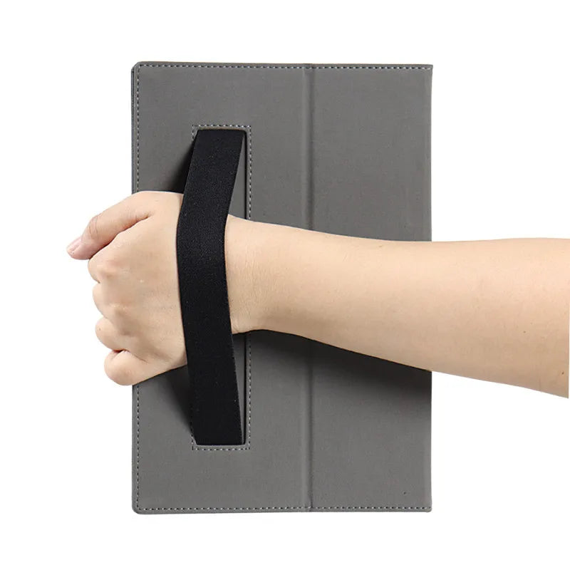 Luxury Leather Folio Stand Case for Motorola Moto Tab G62 10.6" Tablet PC Magnetic Cover with Hand Strap