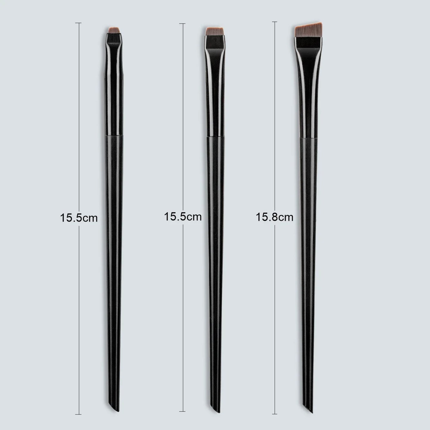 Ultra-thin Edge Eyeliner Brushes 3pcs Set Oblique Head Eyebrow Brush, Outline Eyeliner Brush, Eyeshadow Brush Makeup Tools