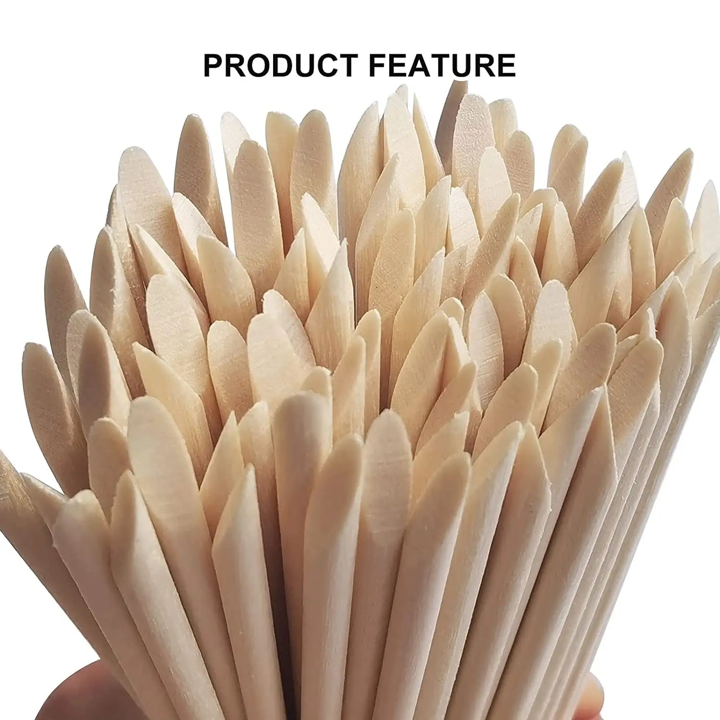 Cuticle Pusher Wooden Sticks for Nails Art Rhinestones Dotting Removal Manicure Pedicure Care Tools 50/100pcs