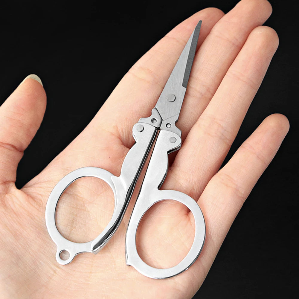 Portable Travel Mini Nail Clippers Trimmers Scissors Multifunctional Stainless Steel Clipper Trimmer Folding Small Scissors