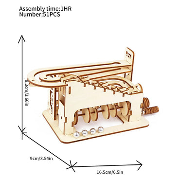 Adventure Spiral Marble Run 3D Wooden Puzzles for Adults and Teens DIY Model Building Kits with Mechanical Puzzles