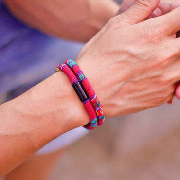 Unique Bohemian Rope Woven Bracelets for Men Women Unisex Magnetic Clasp Yarn Thread Band Strap Jewelry Accessories