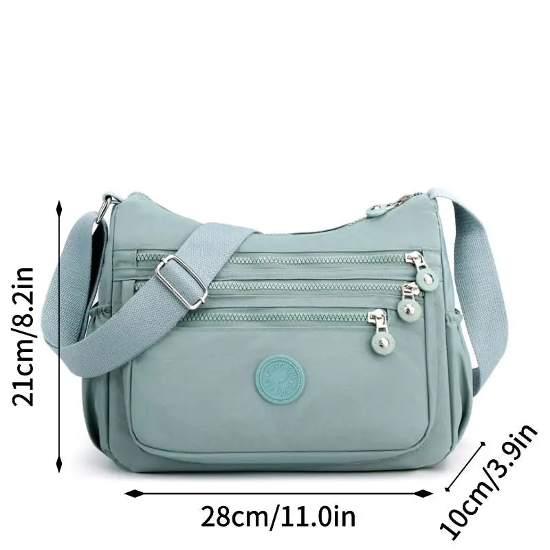 Waterproof Nylon Satchel Crossbody Shoulder Purse Handbag for Women Messenger Bags
