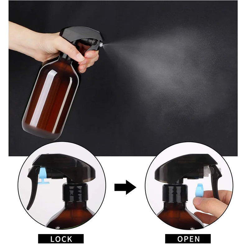 Plastic Refillable Liquid Sprayer Bottles for Hair, Make up, Cleaning Solutions, Plants and Gardening 500ml / 16.9oz Spray Bottle Sub-bottling